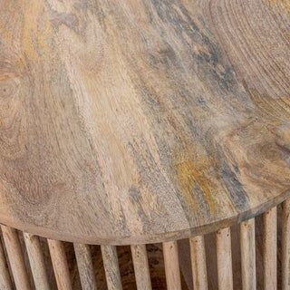 Salontafel mangohout naturel sali 60x100cm van Bloomingville, van opzij met verhoudingen en constructie zichtbaar