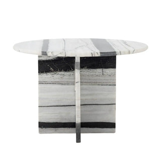 Salontafel rond marmer wit Rosito 61cm van Bloomingville, van bovenaf met vorm en indeling zichtbaar