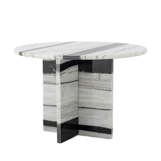 Salontafel rond marmer wit Rosito 61cm van Bloomingville, met vorm en productdetails duidelijk zichtbaar