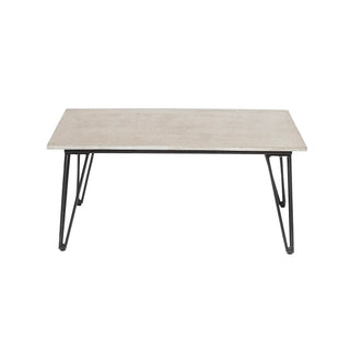 Salontafel vezelcement grijs Mundo 60x90cm van Bloomingville, met stof en structuur van dichtbij zichtbaar