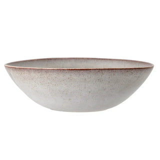 Schaal aardewerk beige Sandrine 32cm van Bloomingville, aan de achterzijde met afwerking zichtbaar