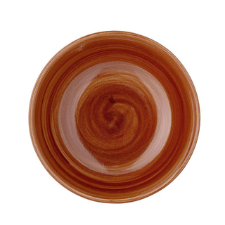 Schaal aardewerk blauw Check 14cm - set van 4 van Bloomingville, schuin bekeken met vorm en afwerking zichtbaar