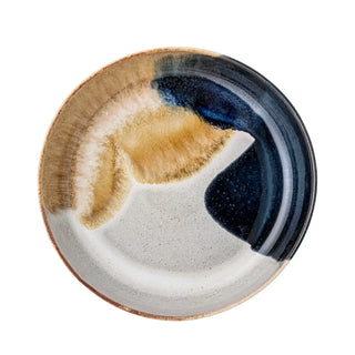 Schaal aardewerk blauw Jules 25cm van Bloomingville, geplaatst in een ruimtelijke woonomgeving