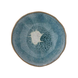 Schaal aardewerk blauw Nara 13cm van Bloomingville, schuin bekeken met vorm en afwerking zichtbaar