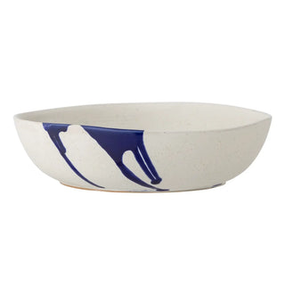 Schaal aardewerk blauw Okayama 26cm van Bloomingville, vanuit een aanvullend productaanzicht
