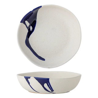 Schaal aardewerk blauw Okayama 26cm van Bloomingville, duidelijk als hoofdfoto afgebeeld