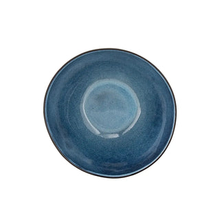Schaal aardewerk blauw Sandrine 15cm van Bloomingville, van bovenaf met vorm en indeling zichtbaar