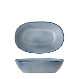 Schaal aardewerk blauw Sandrine 25cm van Bloomingville, duidelijk als hoofdfoto afgebeeld