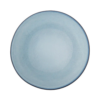 Schaal aardewerk blauw Sandrine 26cm van Bloomingville, aan de achterzijde met afwerking zichtbaar