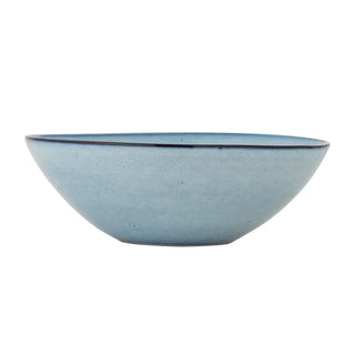 Schaal aardewerk blauw Sandrine 26cm van Bloomingville, vanuit een aanvullend productaanzicht