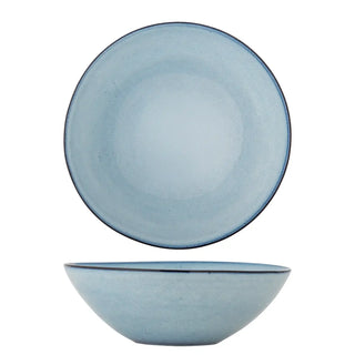 Schaal aardewerk blauw Sandrine 26cm van Bloomingville, duidelijk als hoofdfoto afgebeeld