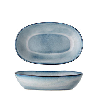 Schaal aardewerk blauw Sandrine 32cm van Bloomingville, duidelijk als hoofdfoto afgebeeld