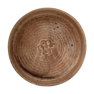 Schaal aardewerk bruin Buddy 21cm van Bloomingville, aan de achterzijde met afwerking zichtbaar