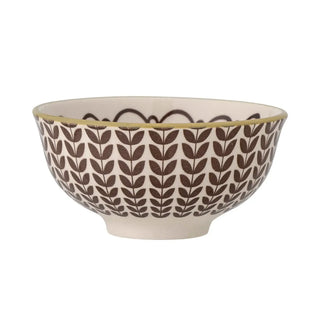 Schaal aardewerk bruin Maple 11cm van Bloomingville, van bovenaf met vorm en indeling zichtbaar