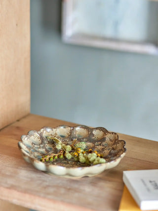 Schaal aardewerk bruin Oyu 18cm van Bloomingville, toegepast in een sfeervolle interieursetting