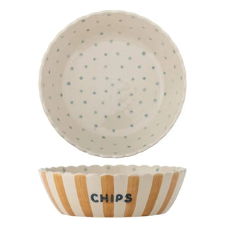 Schaal aardewerk chips geel 24cm van Bloomingville, duidelijk als hoofdfoto afgebeeld