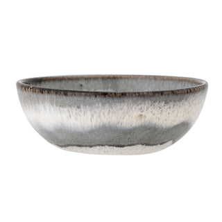Schaal aardewerk grijs Paula Ø16×5 cm van Bloomingville, van bovenaf met vorm en indeling zichtbaar