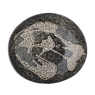 Schaal aardewerk grijs Sway 24cm van Bloomingville, aan de achterzijde met afwerking zichtbaar