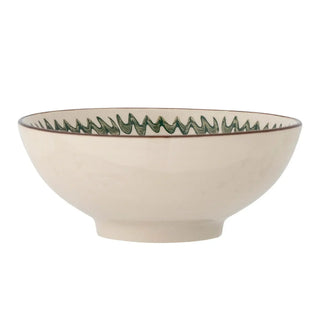 Schaal aardewerk groen Heikki 14cm van Bloomingville, aan de achterzijde met afwerking zichtbaar