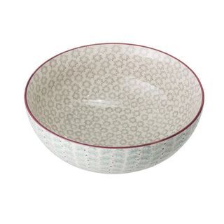 Schaal aardewerk groen Maya 28cm van Bloomingville, met materiaal en structuur van dichtbij zichtbaar