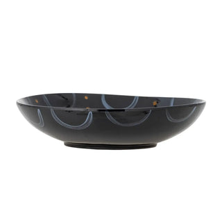 Schaal aardewerk multi Maricala 30cm van Bloomingville, van bovenaf met vorm en indeling zichtbaar