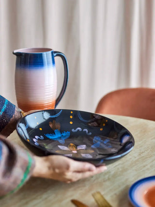 Schaal aardewerk multi Maricala 30cm van Bloomingville, in een gestileerde detailopstelling