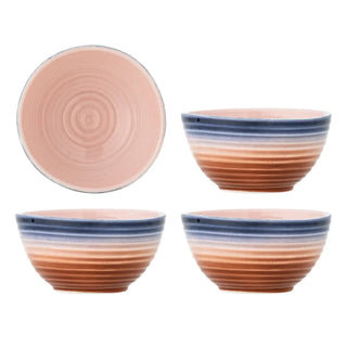 Schaal aardewerk multi Tatum 12cm - 4 stuks van Bloomingville, duidelijk als hoofdfoto afgebeeld