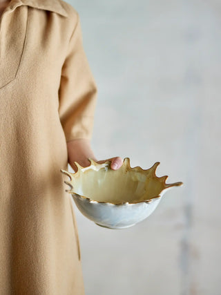 Schaal aardewerk nature Alcott 21cm van Bloomingville, in een gestileerde detailopstelling