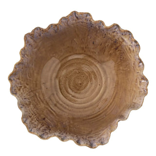 Schaal aardewerk nature Nash 24cm van Bloomingville, aan de achterzijde met afwerking zichtbaar