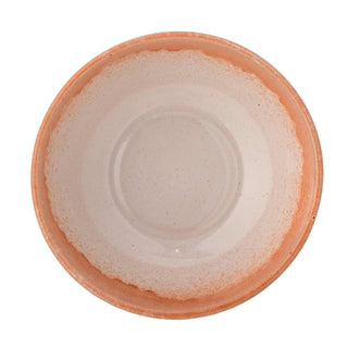 Schaal aardewerk oranje Paula 16cm van Bloomingville, aan de achterzijde met afwerking zichtbaar