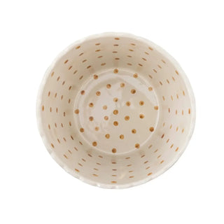 Schaal aardewerk popcorn 17cm van Bloomingville, schuin bekeken met vorm en afwerking zichtbaar
