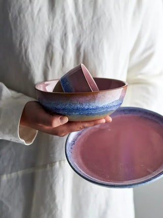 Schaal aardewerk roze Paula 16cm van Bloomingville, toegepast in een sfeervolle interieursetting