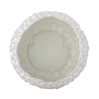 Schaal aardewerk wit Lowen 24cm van Bloomingville, schuin bekeken met vorm en afwerking zichtbaar