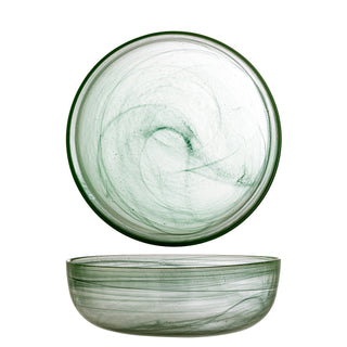 Schaal Amelie glas groen Ø27cm van Bloomingville, duidelijk als hoofdfoto afgebeeld