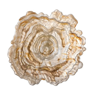 Schaal glas beige asimi 38cm van Bloomingville, in een gestileerde detailopstelling, als aanvullende beeldvariant