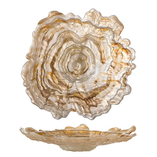 Schaal glas beige asimi 38cm van Bloomingville, duidelijk als hoofdfoto afgebeeld