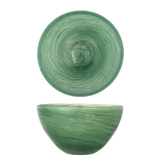 Schaal glas groen Esmaralda 25cm van Bloomingville, aan de achterzijde met afwerking zichtbaar