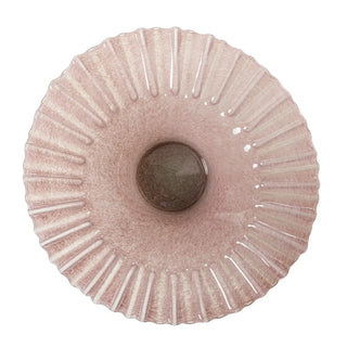 Schaal glas roze Garnet 29cm van Bloomingville, aan de achterzijde met afwerking zichtbaar
