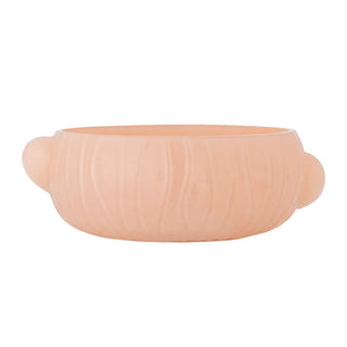 Schaal glas roze Lalie 20cm van Bloomingville, van bovenaf met vorm en indeling zichtbaar