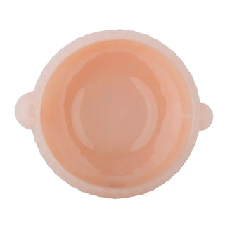 Schaal glas roze Lalie 20cm van Bloomingville, met materiaal en structuur van dichtbij zichtbaar