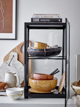Schaal mahonie bruin Zeline 15cm van Bloomingville, in een gestileerde detailopstelling