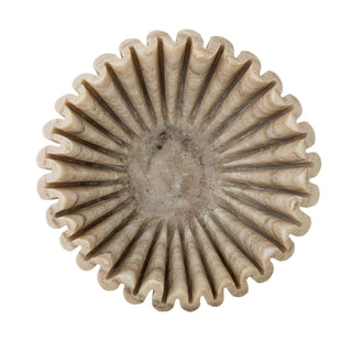 Schaal marmer naturel Harmonia Ø17,5 cm van Bloomingville, aan de achterzijde met afwerking zichtbaar