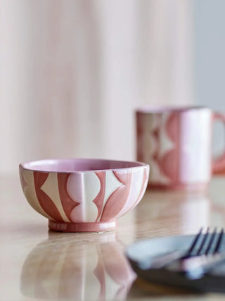 Schaal roze Saul 12cm - 4 stuks van Bloomingville, toegepast in een sfeervolle interieursetting