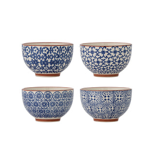 Schaaltjes blauw Karine - set van 4 van Bloomingville, duidelijk als hoofdfoto afgebeeld