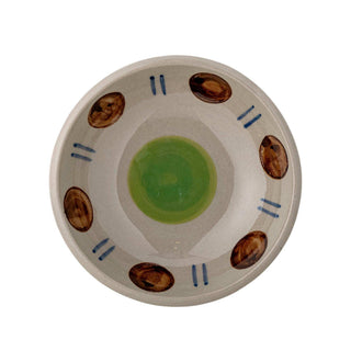 Schalen blauw peline 11cm - set van 2 van Bloomingville, schuin bekeken met vorm en afwerking zichtbaar