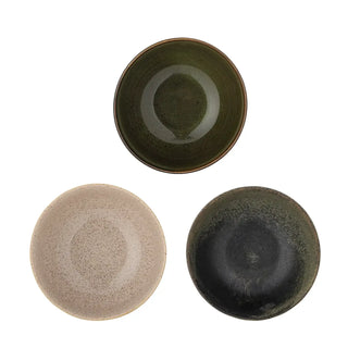Schalenset groen Addison 16cm - 3 stuks van Bloomingville, van bovenaf met vorm en indeling zichtbaar
