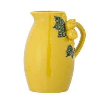 Schenkkan aardewerk geel Limone 1,6L van Bloomingville, aan de achterzijde met afwerking zichtbaar