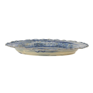 Serveerbord aardewerk blauw Rowan 27cm van Bloomingville, vanuit een aanvullend productaanzicht