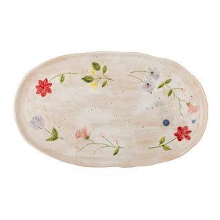 Serveerbord aardewerk multi Camilla 42cm van Bloomingville, schuin bekeken met vorm en afwerking zichtbaar