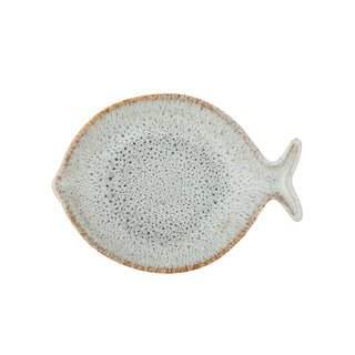 Serveerbord aardewerk naturel Fleur 27cm van Bloomingville, aan de achterzijde met afwerking zichtbaar